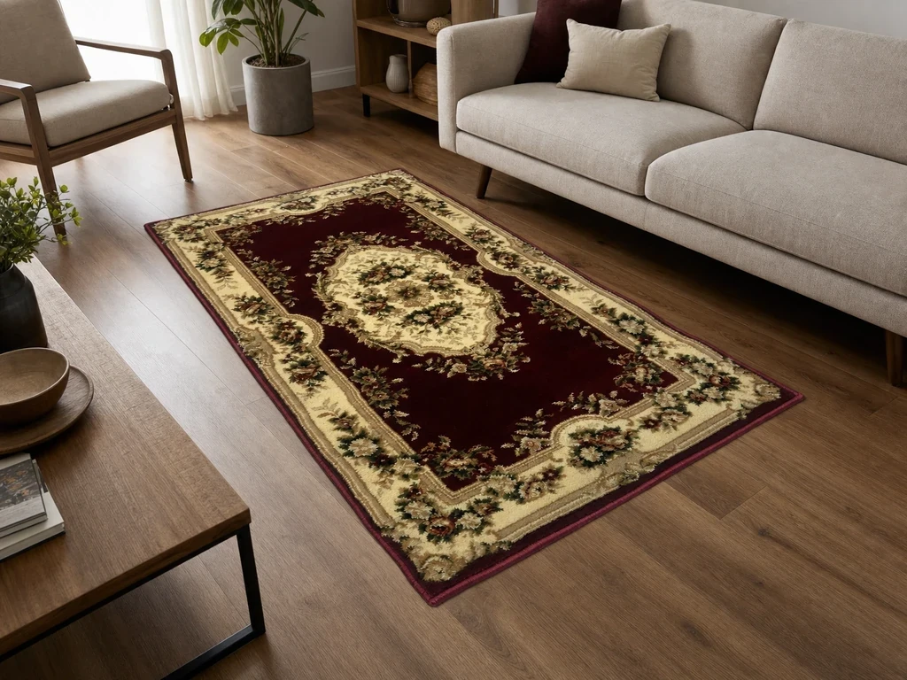 Килим прямокутний бордовий Lotos 572/210