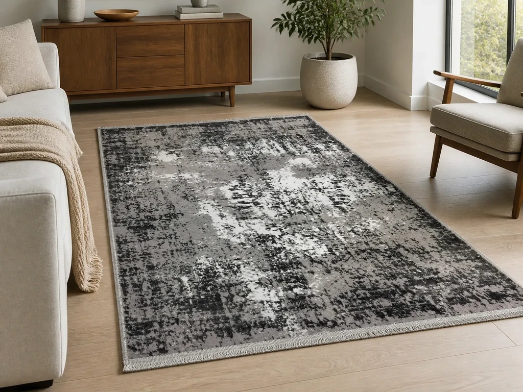 Килим прямокутний сірий La Rosa GK504