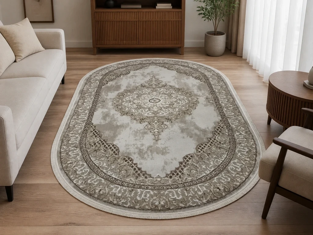 Килим овальний бежевий La Rosa GK500