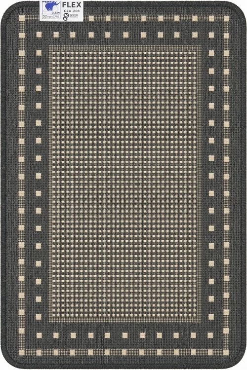 Килим прямокутний сірий Flex 1963-K708