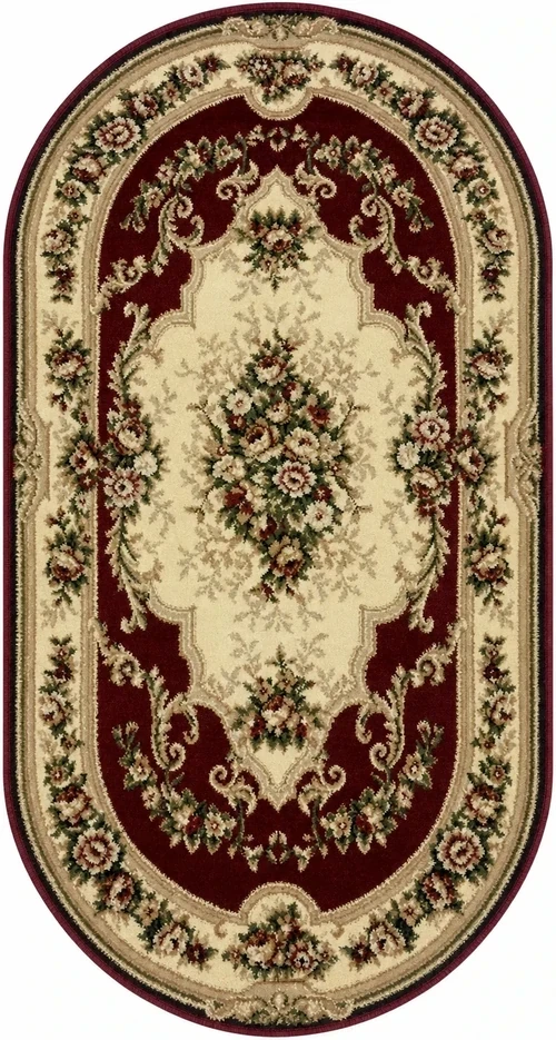 Килим овальний бордовий Lotos 575/210